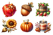 Fall Thanksgiving Clipart, an Illustration by SinaCreation (Thumbnail 3 of 4)