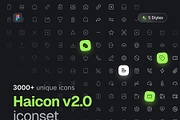 Haicon v2.0 - 3000+ Unique icon, a Solid Icon by keffidesign (Thumbnail 1 of 6)