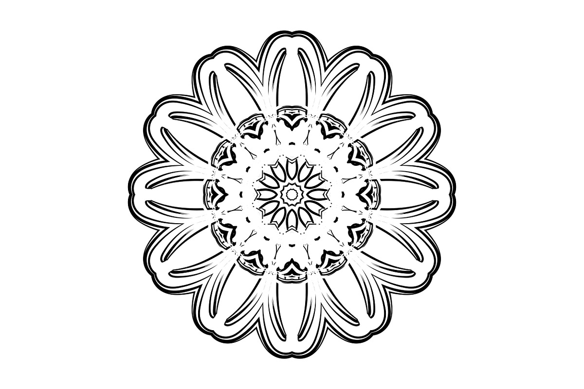 Black and White Mandala Patterns Set, a Decorative Illustration by NJ Himel (Photo 71 of 101)