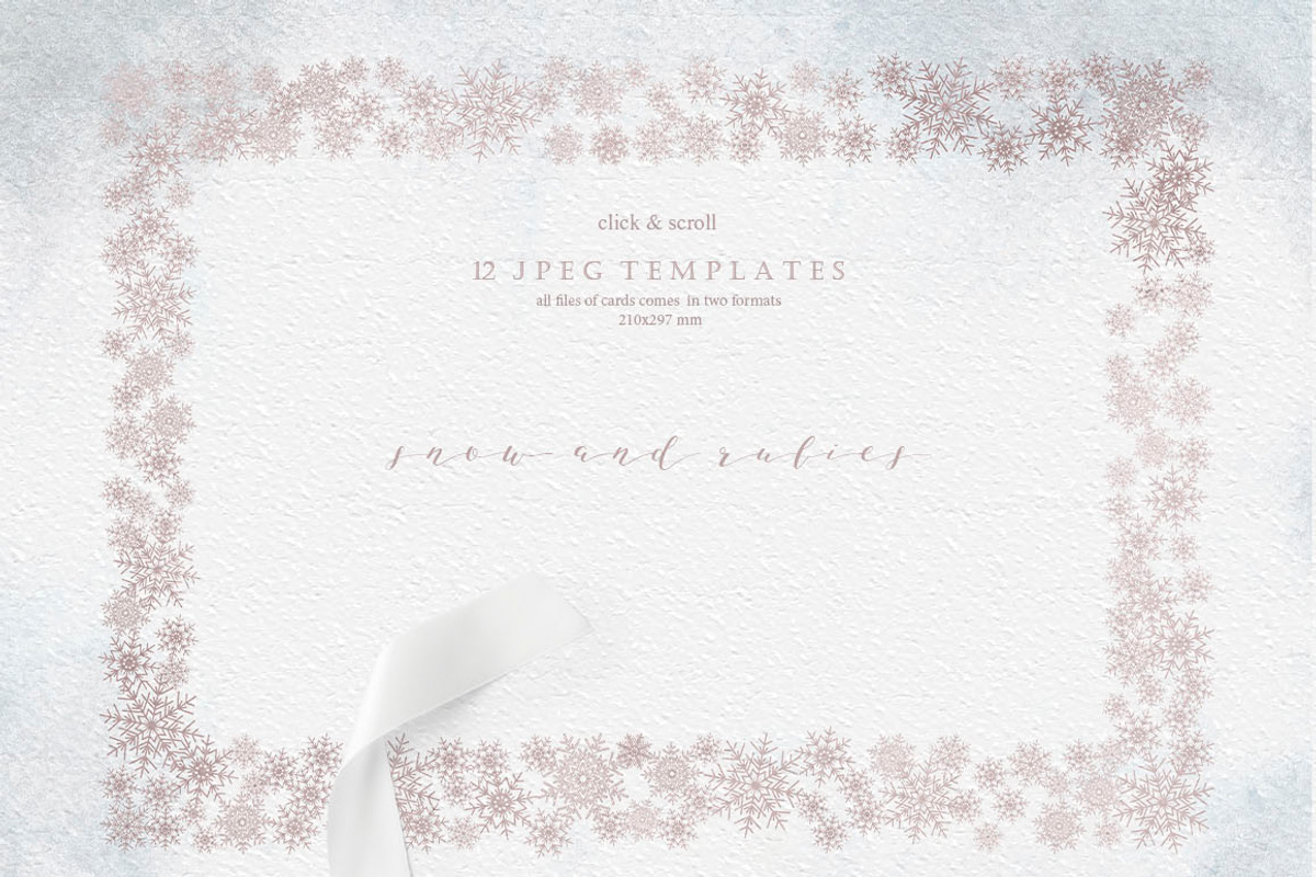 Snow and Rubies - Christmas Set, an Object Graphic by DigitalDream (Photo 8 of 10)