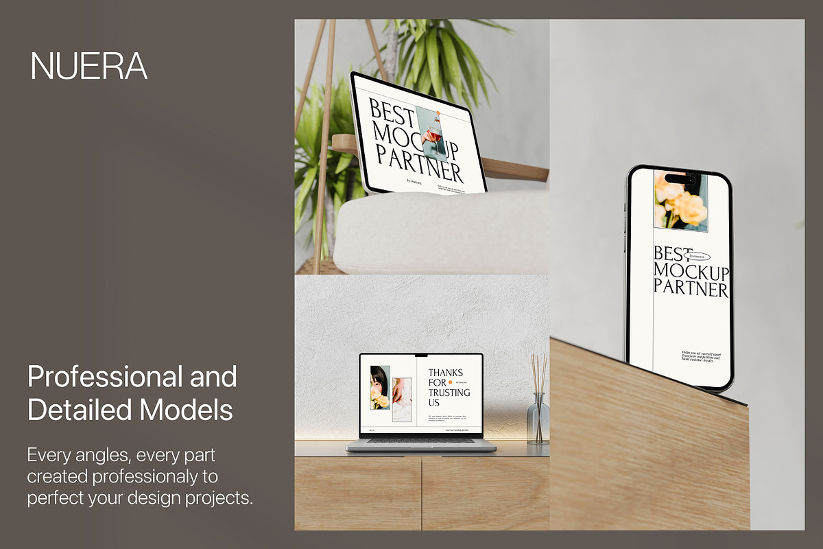 NUERA - Warm Vibes Mockup Bundle, a Device Mockup by Creavora (Photo 3 of 10)