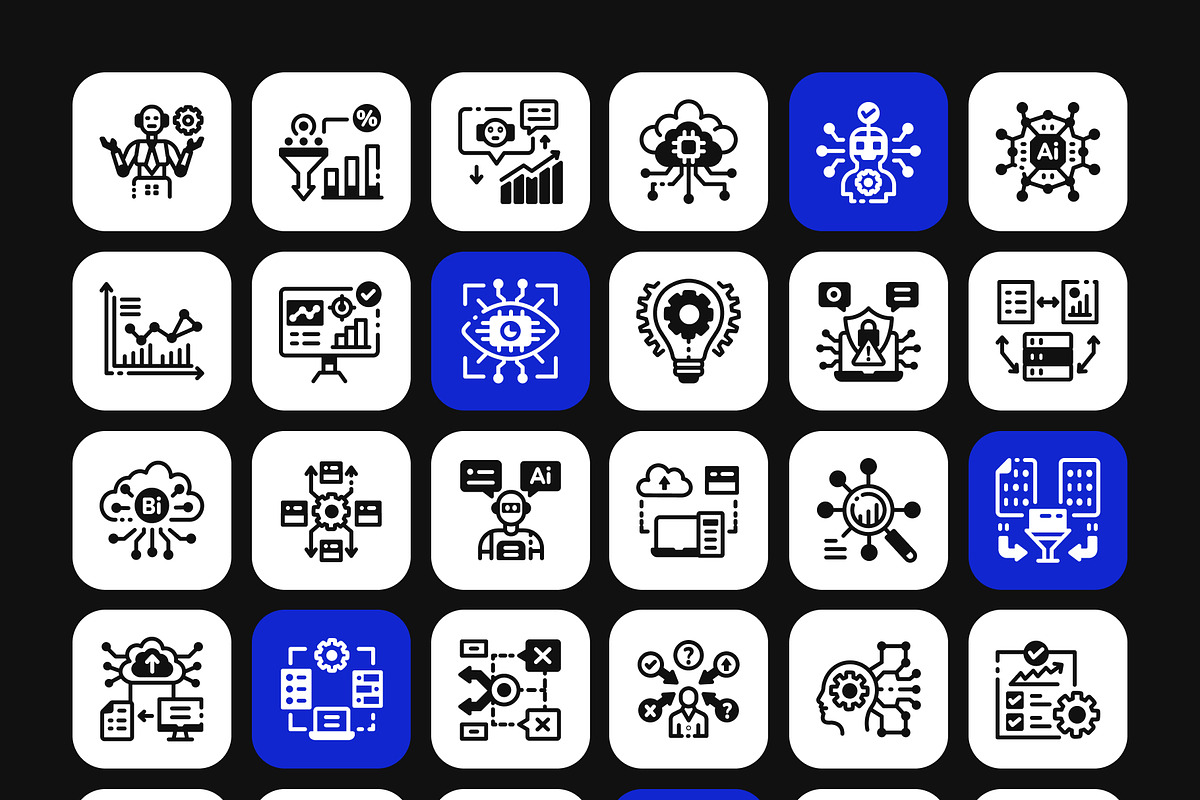 Business Intelligence Icon Set