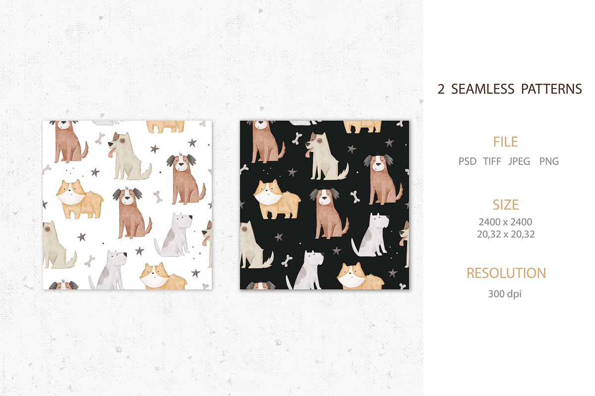 Cute Dogs, a Pattern Graphic by AnnieArt (Photo 2 of 4)