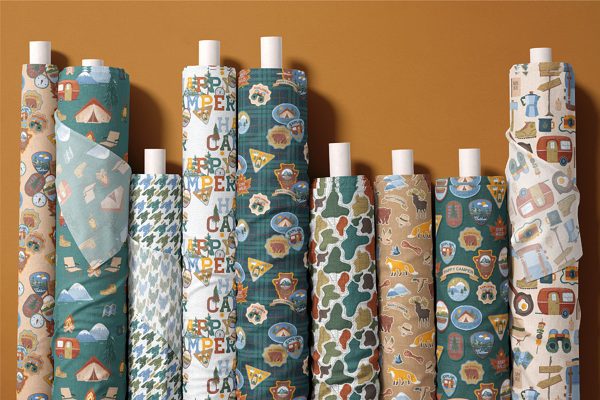 HAPPY CAMPER, a Pattern Graphic by MSNTY STUDIOX (Photo 9 of 28)