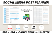 Social Media Post Planner Canva Temp, a Social Media Template by Design Station (Thumbnail 1 of 9)
