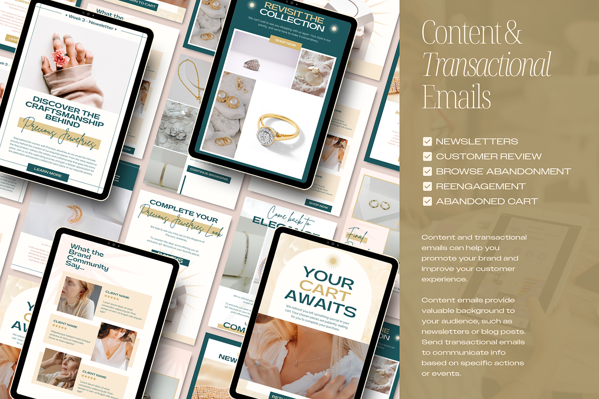 50 Luxury Ecommerce Email Templates, an Email Template by Creatif Foundry