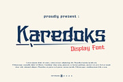 Karedoks, a Font by Yktypstd (Thumbnail 1 of 7)