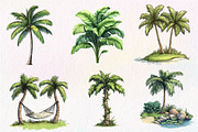 Palm Tree Serenity Clipart, an Illustration by CreationArt (Thumbnail 2 of 5)