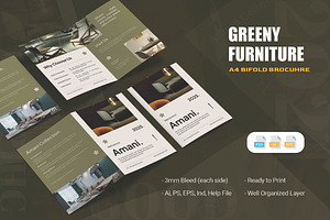 Greeny Furniture - Bifold Brochure, a Brochure Template by AQR Studio