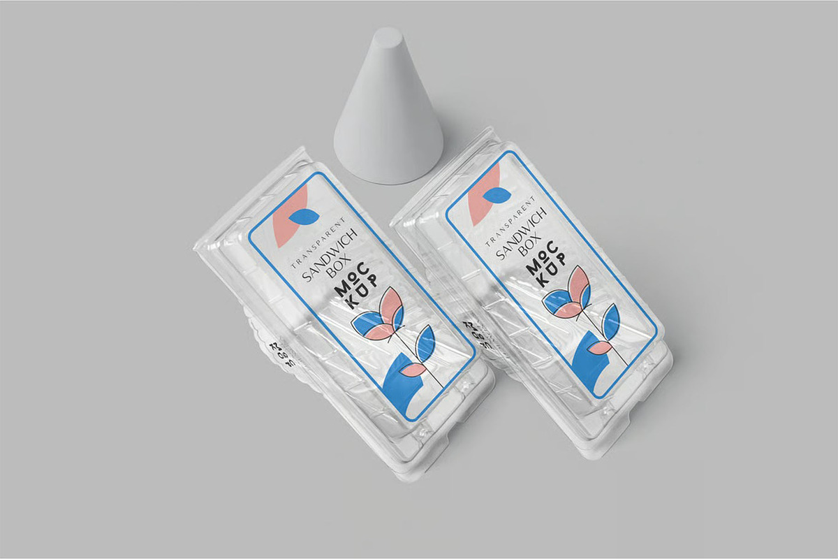 Plastic Sandwich Packaging Mockup, a Packaging Mockup by megostudi0 (Photo 5 of 7)
