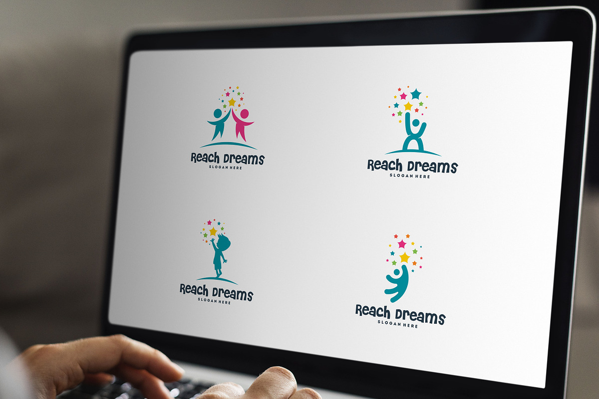 Set of Reaching Star logo, a Branding & Logo Template by Lucky Creative (Photo 4 of 4)