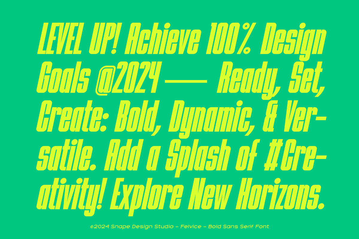 Felvice - The Bold Font, a Sans Serif Font by Snape Design Studio (Photo 7 of 12)