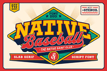 Native Baseball - Font Duo