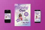 Purple Y2K Beauty Class Flyer Set, a Flyer Template by Aiyari Graphic (Thumbnail 1 of 3)