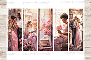 Pink Dreams Bookmarks Print And Cut, a Person Illustration by GlamArtZhanna (Thumbnail 3 of 3)