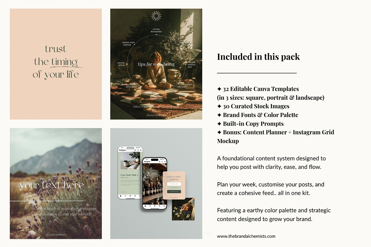 Mother Earth Instagram Templates, a Social Media Template by The Brand Alchemists (Photo 2 of 13)