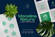Monoline Nature Logo Template, a Branding & Logo Template by Rukuru Studio (Thumbnail 1 of 6)