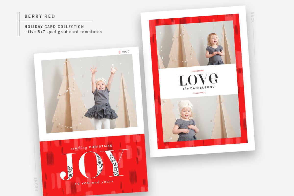 Berry Red | Christmas Card Bundle, a Card Template by The Modern Collective (Photo 2 of 6)