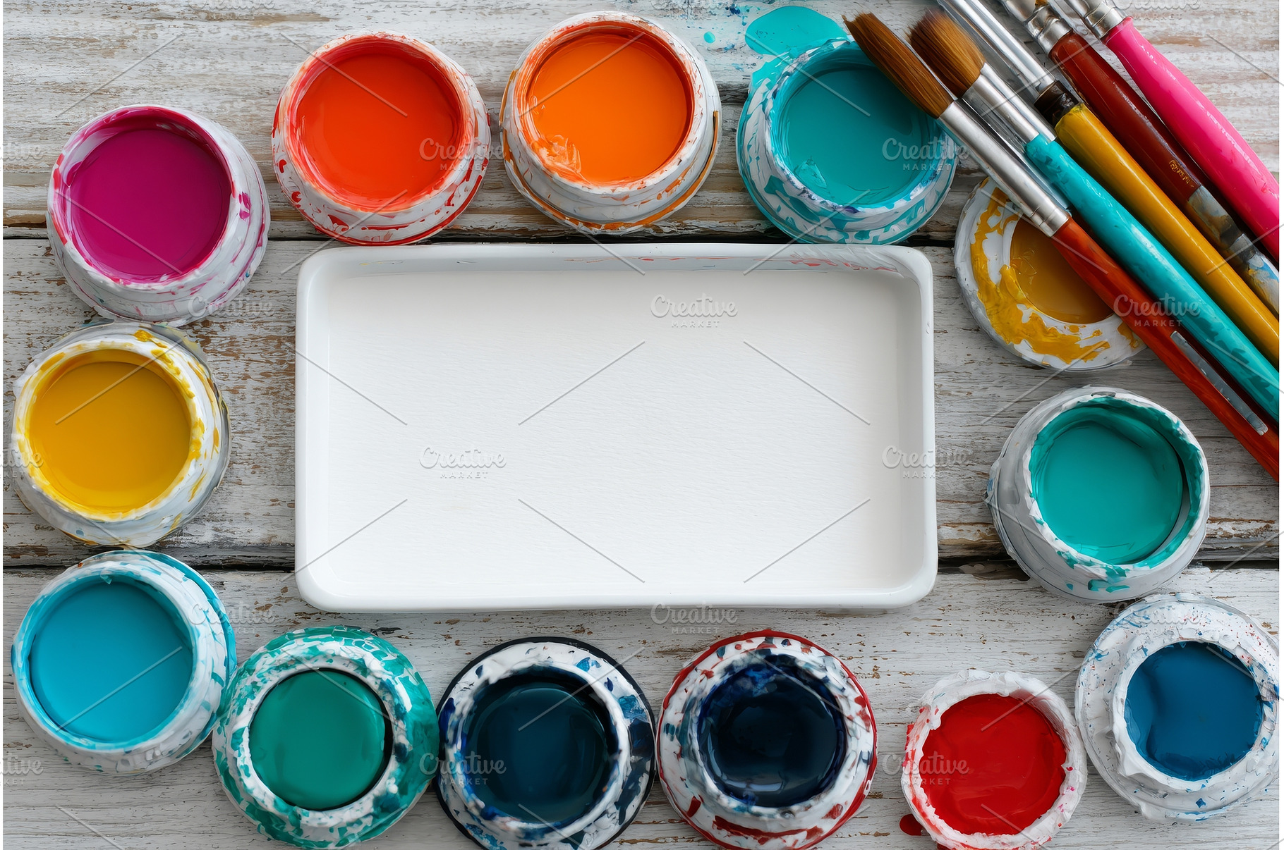 A vibrant assortment of watercolor, an Arts & Entertainment Photo by ZinetroN