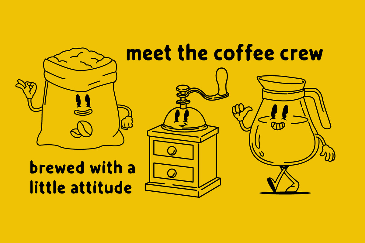 40 Hand-drawn Cute Coffee, a Food Illustration by Jiwstudio (Photo 6 of 12)