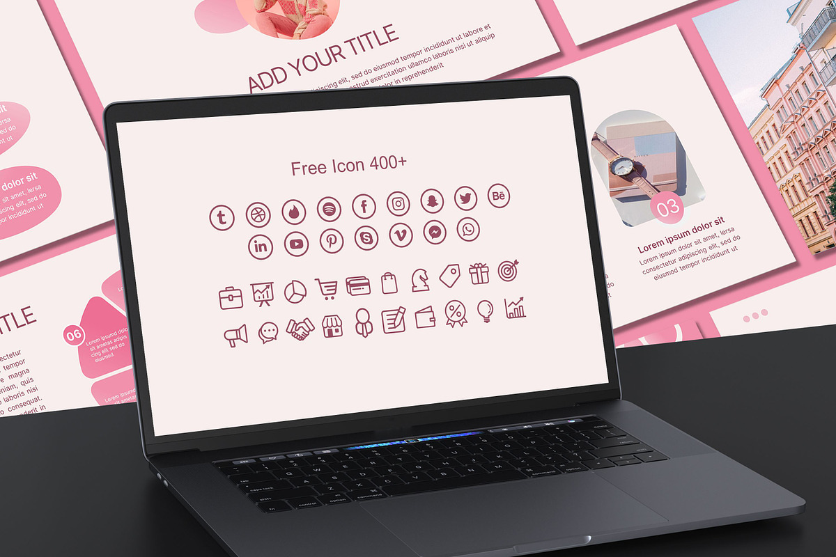 Pink Powerpoint Template, a Presentation Template by SKY CREATION (Photo 5 of 6)