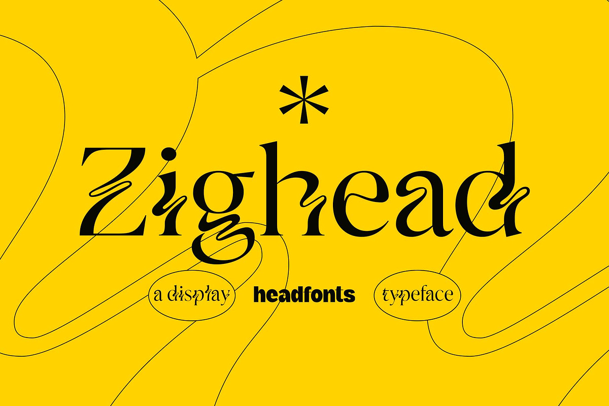 Zighead Display Font, a Sans Serif Font by Headfonts (Photo 1 of 10)