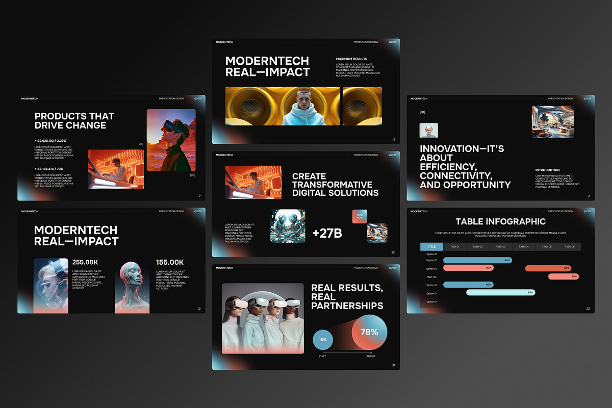 Modern Tech- Presentation PowerPoint, a Presentation Template by Premast (Photo 5 of 5)