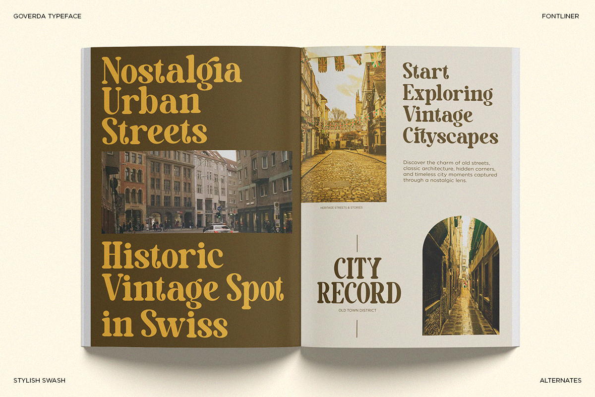 Goverda – Vintage Decorative Font, a Serif Font by Font Liner (Photo 8 of 10)