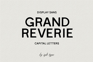 Grand Reverie Display Font, a Sans Serif Font by Sylt Type