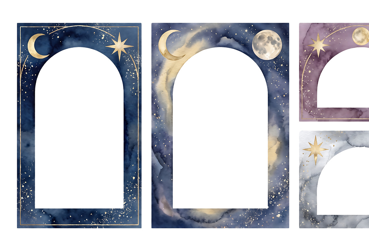 Watercolor Borders Clipart Set, an Object Graphic by RAHMAT (Photo 8 of 15)