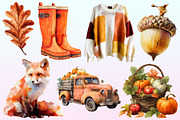 Burnt Orange Autumn Clipart, a Graphic by CitraGraphics (Thumbnail 3 of 4)