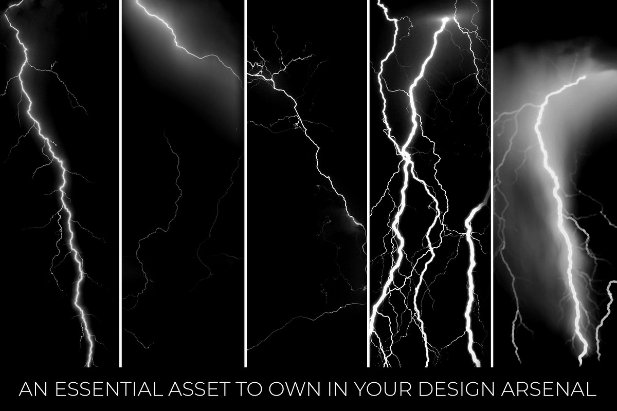 20 Photoshop Lightning Brushes, a Brush Add-On by Dene Studios (Photo 8 of 9)