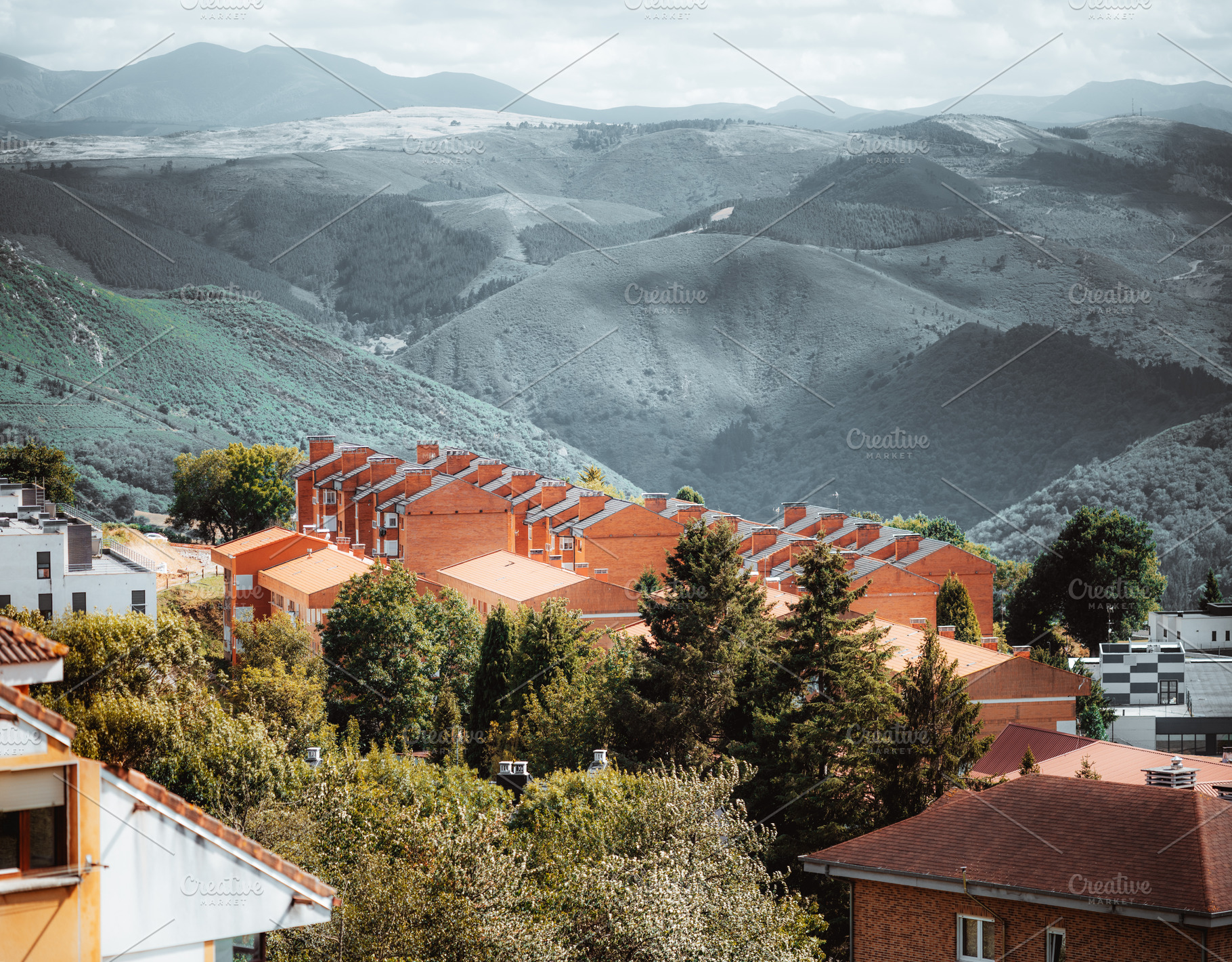 Asturias Mountain Town View, an Architecture Photo by SkyNext
