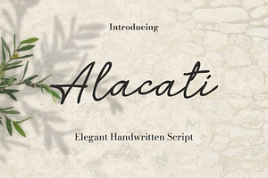 Alacati - Elegant Handwritten Script