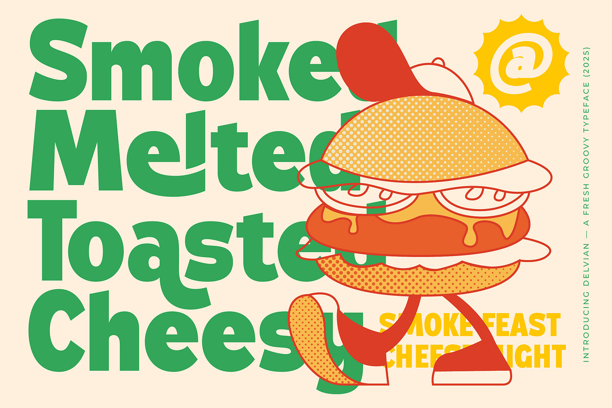 Delvian Groovy Display Fonts, a Sans Serif Font by Jaruka (Photo 6 of 10)