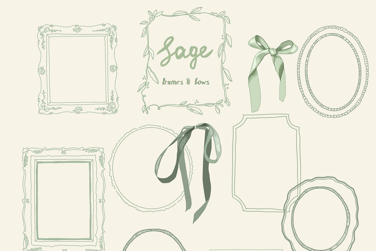 Sage Floral Illustrations, an Object Graphic by whiteheartdesign (Photo 9 of 14)