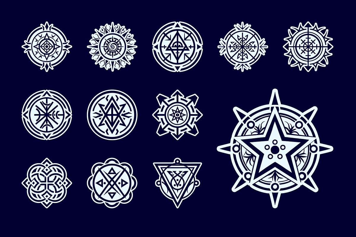 Angel Symbol and Sigils Set, a Solid Icon by Creative Stall (Photo 5 of 9)