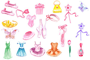 Watercolor Ballerina Clipart