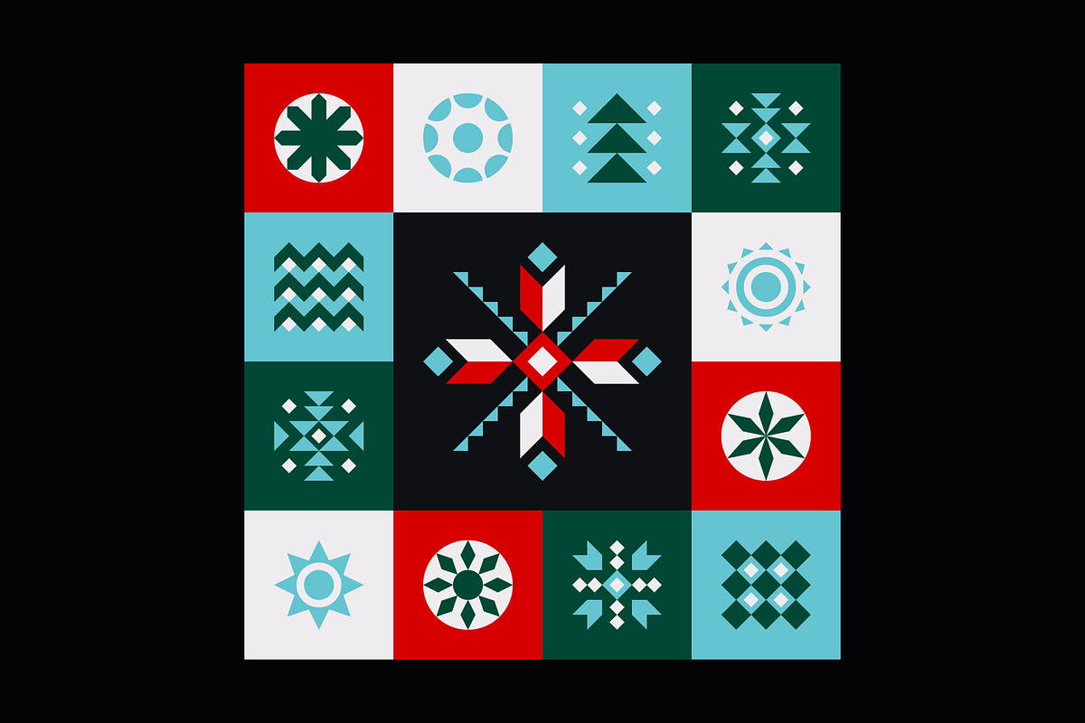 Christmas Holiday Pattern Geometric, a Pattern Graphic by Neo Geo (Photo 4 of 7)