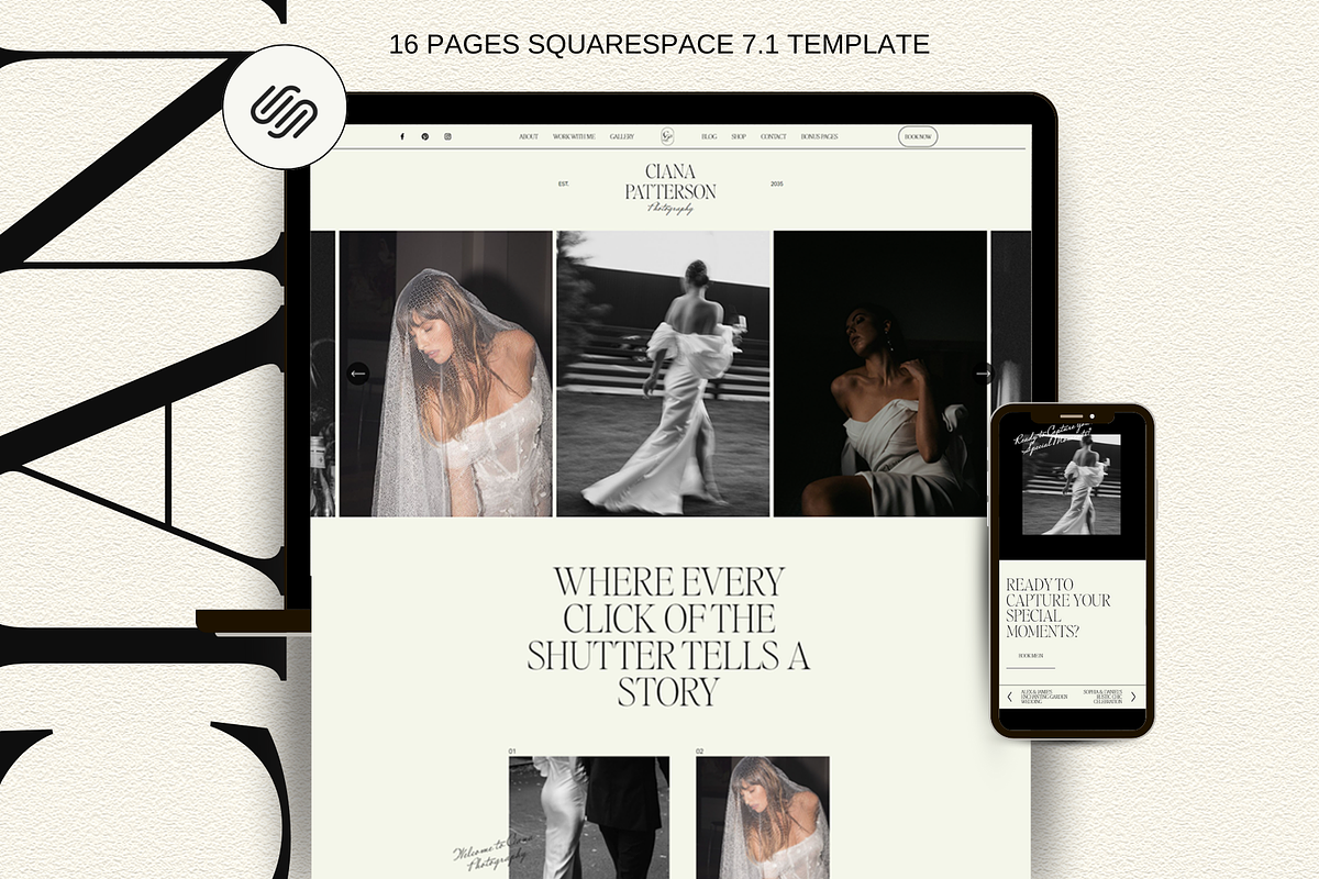 Squarespace 7.1 Website Template, a Squarespace Template by Row Creative (Photo 1 of 10)