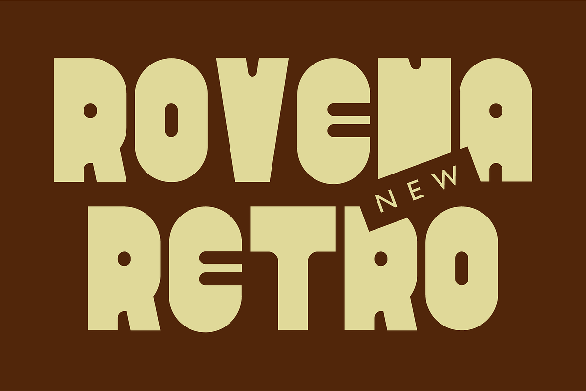 Rovena - Retro Display Font, a Font by HAN (Photo 1 of 9)