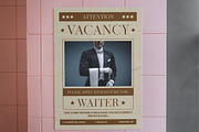 Brown Vintage Job Vacancy Flyer, a Flyer Template by Bizz_District_Studio (Thumbnail 1 of 4)