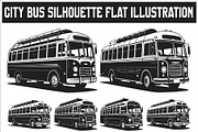 City bus silhouette flat desin, an Illustration by Amazin_art (Thumbnail 1 of 7)