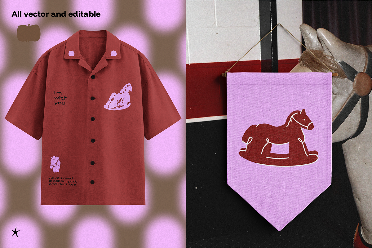 Aesthetic Horses Vector Set, an Object Graphic by My.Ordinarty (Photo 5 of 8)