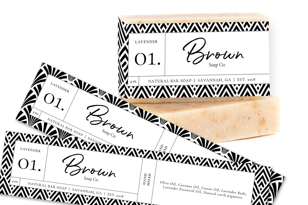 Soap Bar Label Templates, a Pattern Graphic by Marham Labeling Co (Photo 1 of 3)