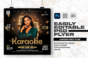 Karaoke Party Flyer Design Template, a Flyer Template by Shajib Shikder (Thumbnail 1 of 2)