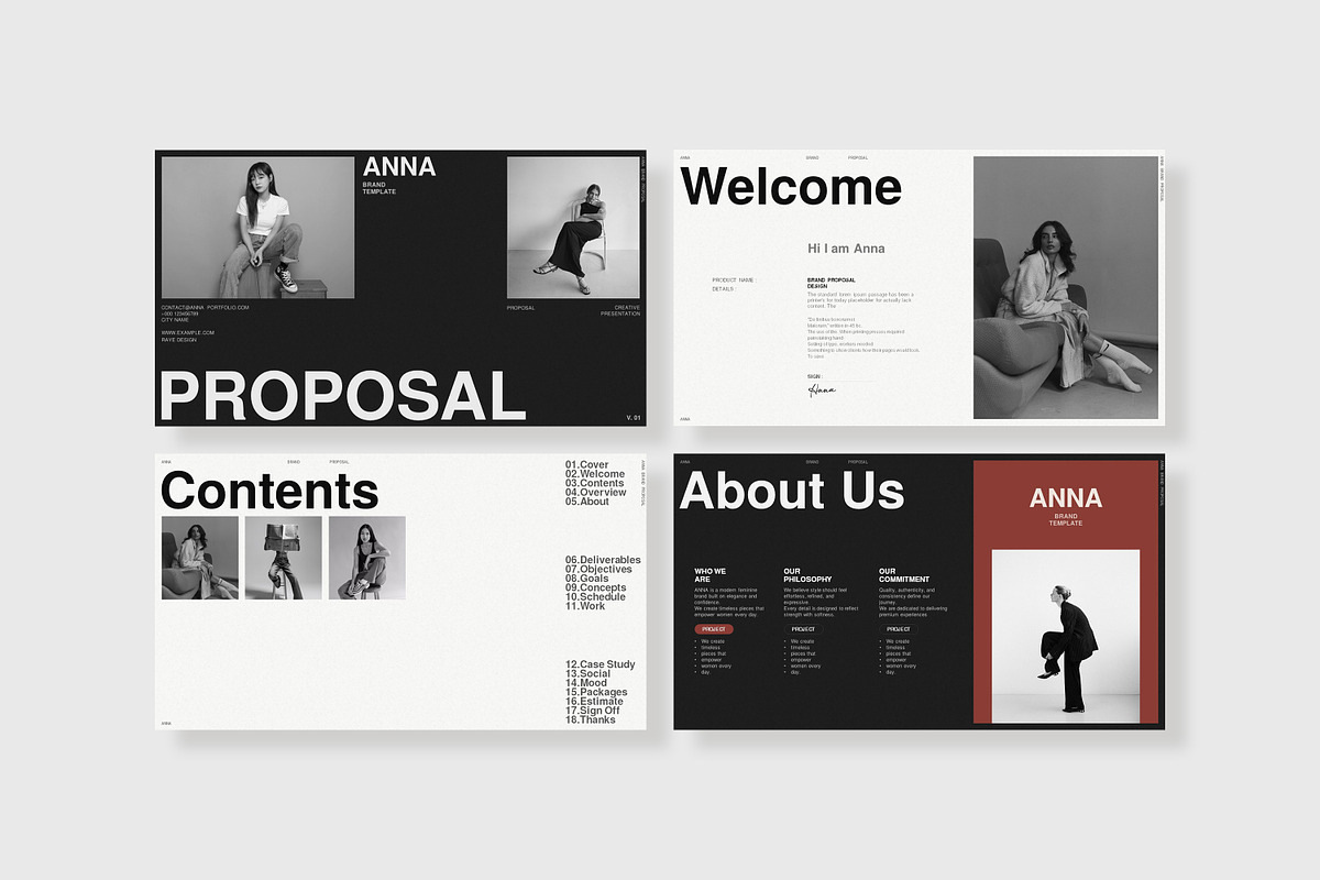 ANNA | Brand Proposal Template, a Presentation Template by slidestock55 (Photo 2 of 6)