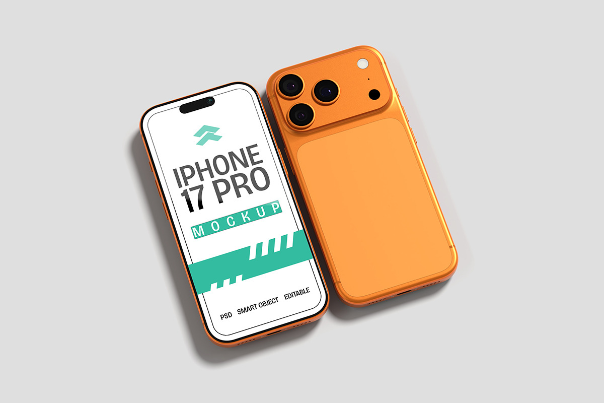 iPhone 17 Pro - Mockup, a Mockup by Rometheme Std (Photo 5 of 5)