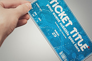 Blue Christmas ticket template, a Card Template by Tzochko (Thumbnail 2 of 5)