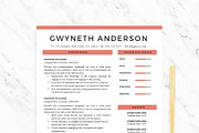Resume Template Gwyneth, a Resume Template by Resume Template Shoppe (Thumbnail 1 of 5)